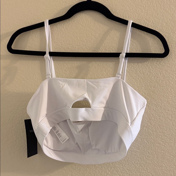 Fabletics White Tank Top with Cutout - Picture 3 of 3